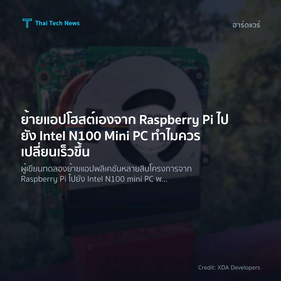 ย้ายแอปโฮสต์เองจาก Raspberry Pi ไปยัง Intel N100 Mini PC …