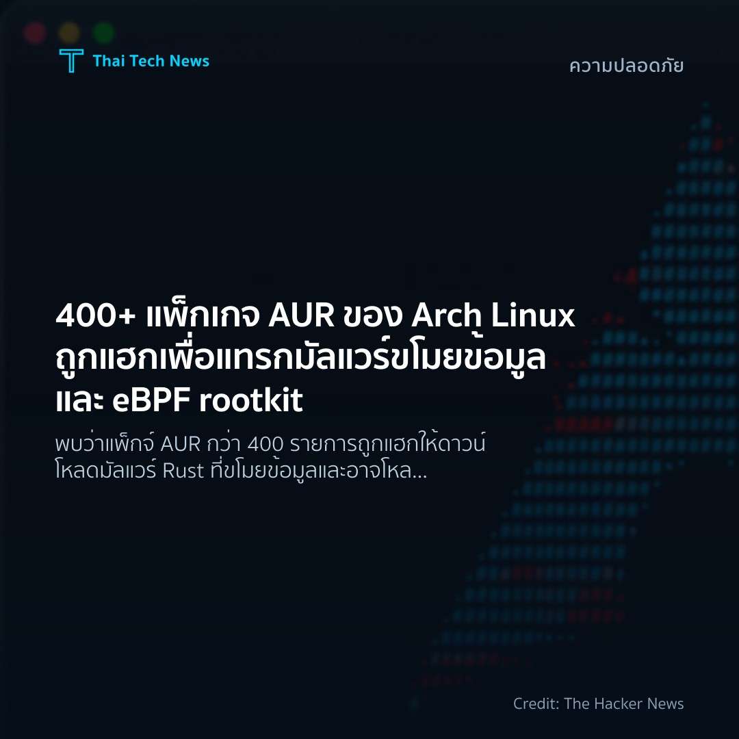 400+ แพ็กเกจ AUR ของ Arch Linux ถูกแฮกเพื่อแทรกมัลแวร์ขโม…