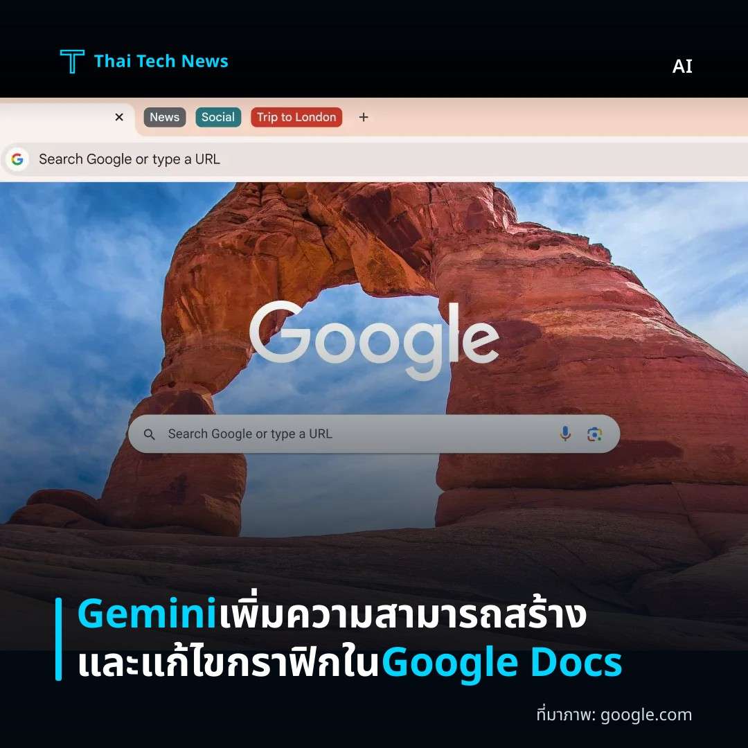 Gemini เพิ่มความสามารถสร้างและแก้ไขกราฟิกใน Google Docs