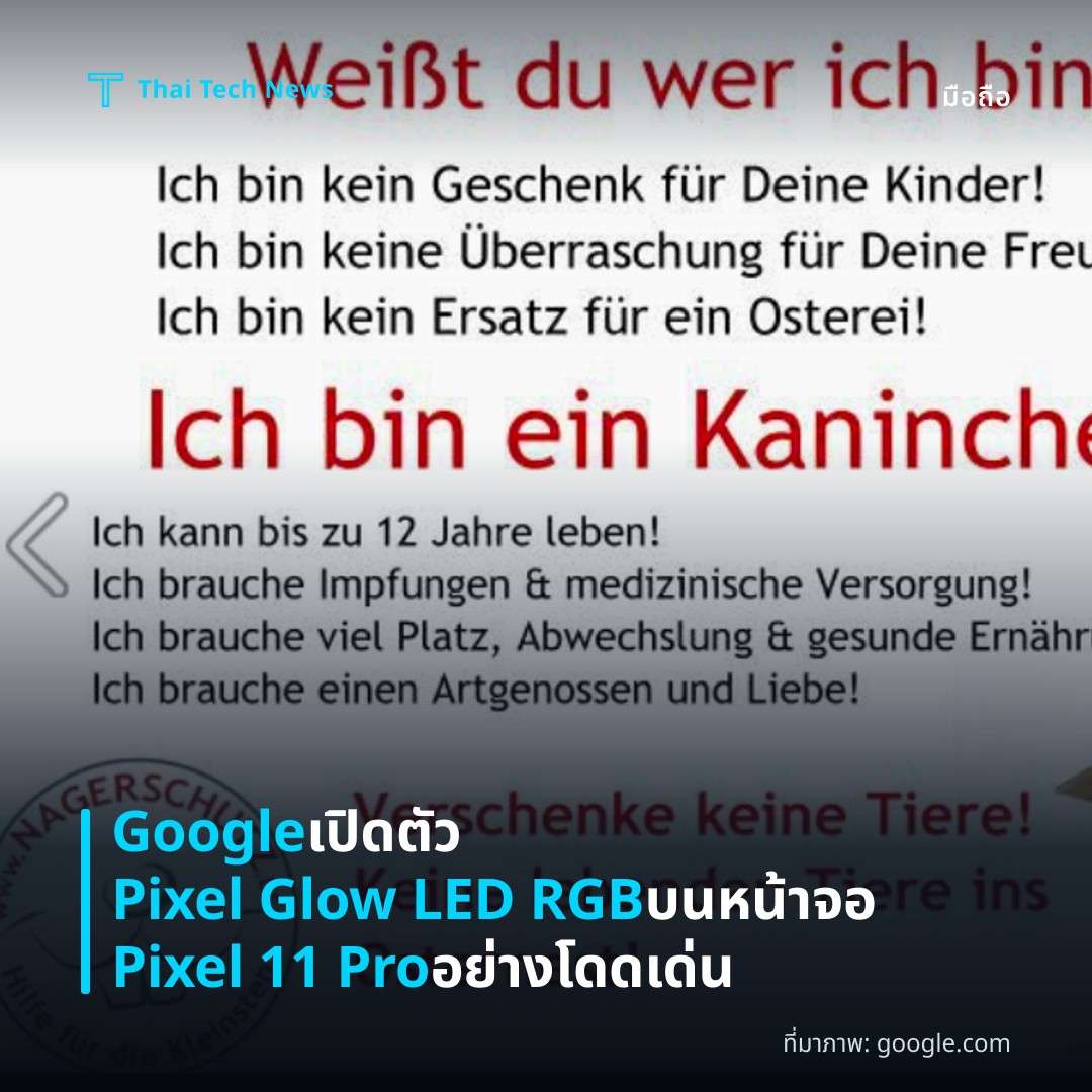 Google เปิดตัว Pixel Glow LED RGB บนหน้าจอ Pixel 11 Pro อย่างโดดเด่น