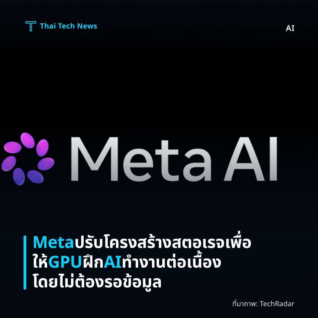 Meta ปรับโครงสร้างสตอเรจเพื่อให้ GPU ฝึก AI ทำงานต่อเนื้องโดยไม่ต้องรอข้อมูล