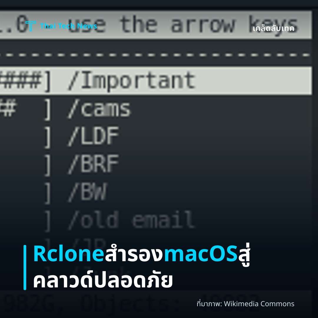 วิธีตั้งค่าและใช้ Rclone สำรองข้อมูลจาก macOS ไปยัง คลาวด์สตอเรจ อย่างปลอดภัย