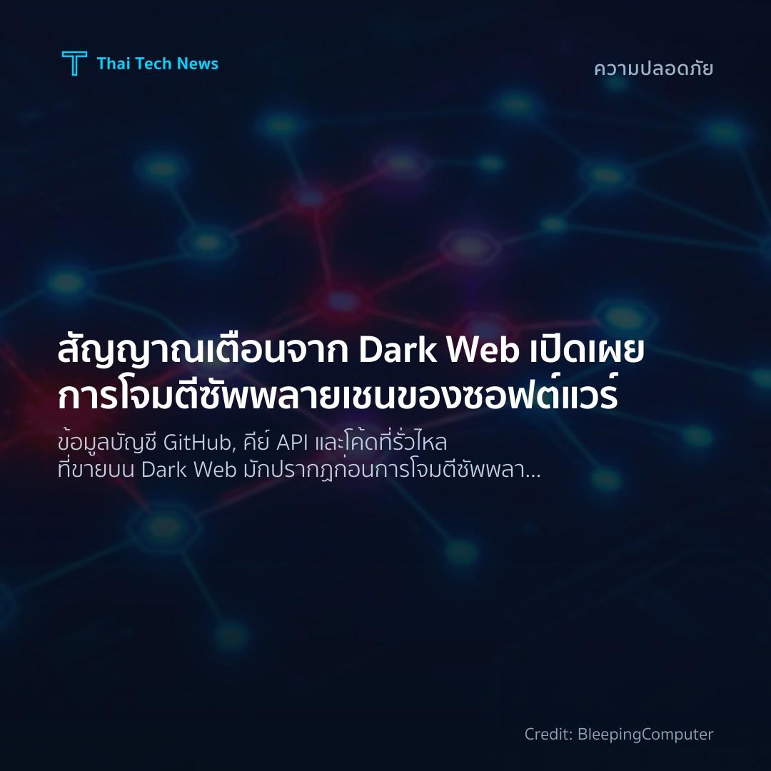 สัญญาณเตือนจาก Dark Web เปิดเผยการโจมตีซัพพลายเชนของซอฟต์…