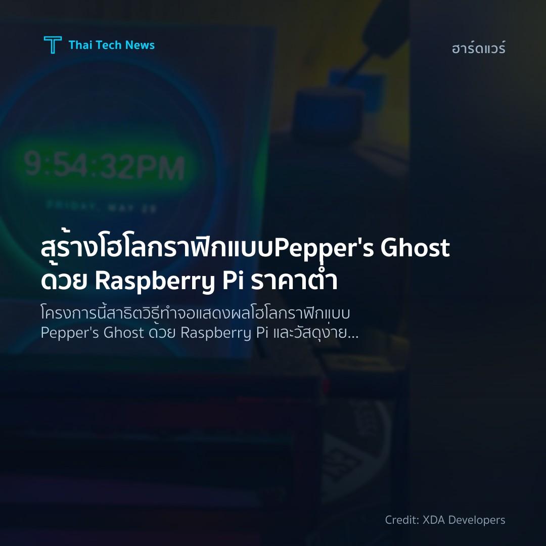 สร้างโฮโลกราฟิกแบบ Pepper’s Ghost ด้วย Raspberry Pi ราคาต่ำ
