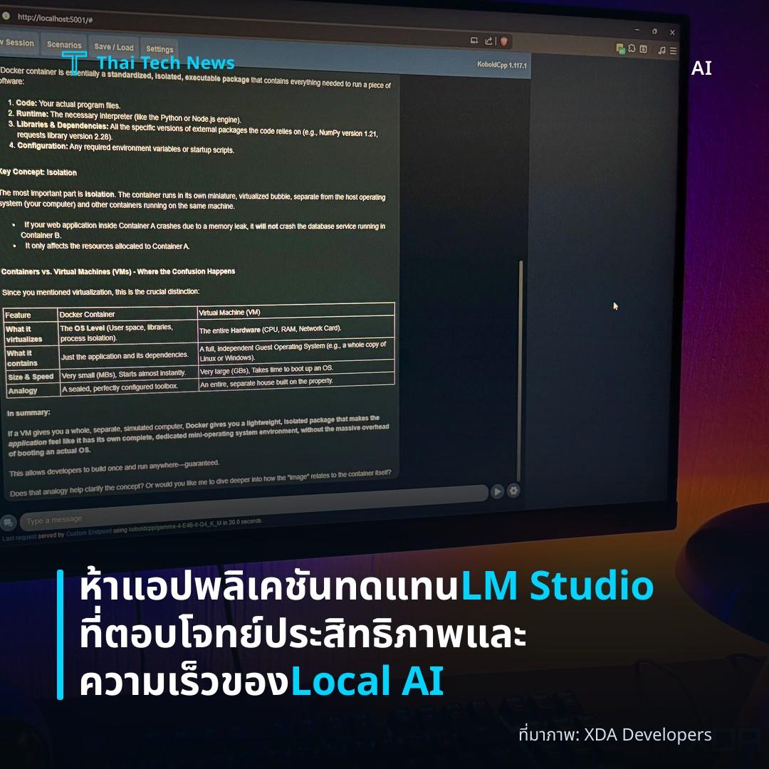 ห้าแอปพลิเคชันทดแทน LM Studio ที่ตอบโจทย์ประสิทธิภาพและความเร็วของ Local AI