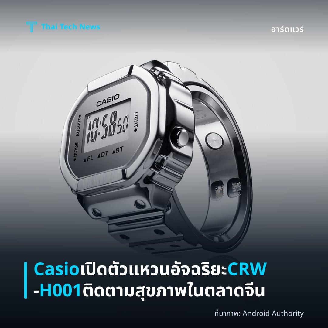 Casio เปิดตัวแหวนอัจฉริยะ CRW‑H001 ติดตามสุขภาพในตลาดจีน