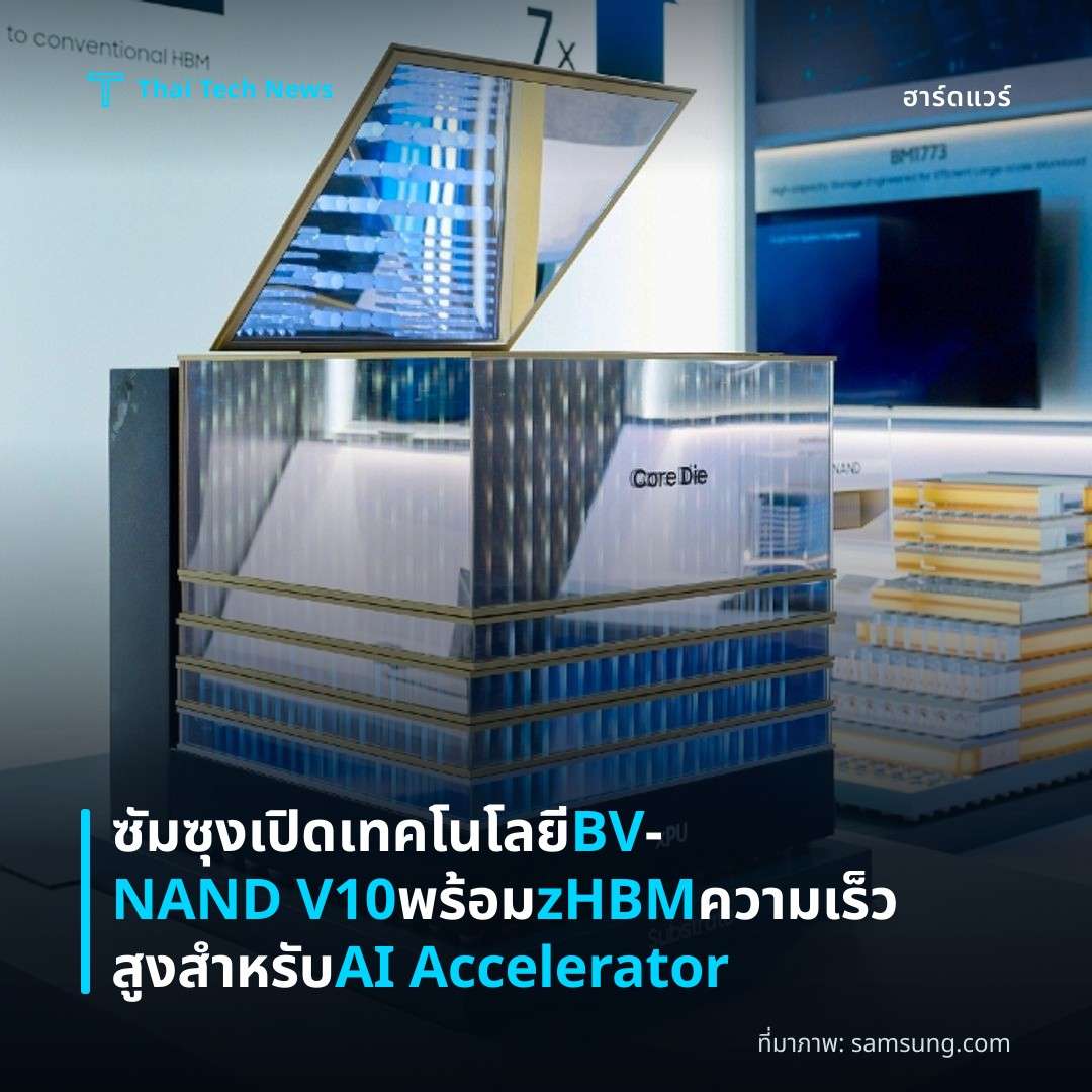 ซัมซุงเปิดเทคโนโลยี BV‑NAND V10 พร้อม zHBM ความเร็วสูงสำหรับ AI Accelerator